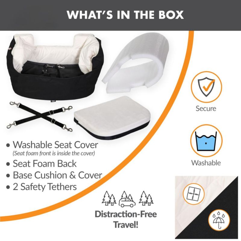 Asiento para coche para perros K&H Pet Products pequeño negro/crema