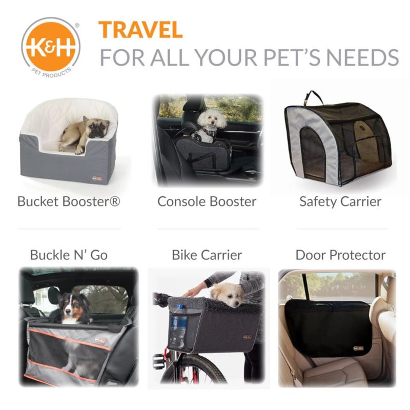 Asiento para coche para perros K&H Pet Products pequeño negro/crema