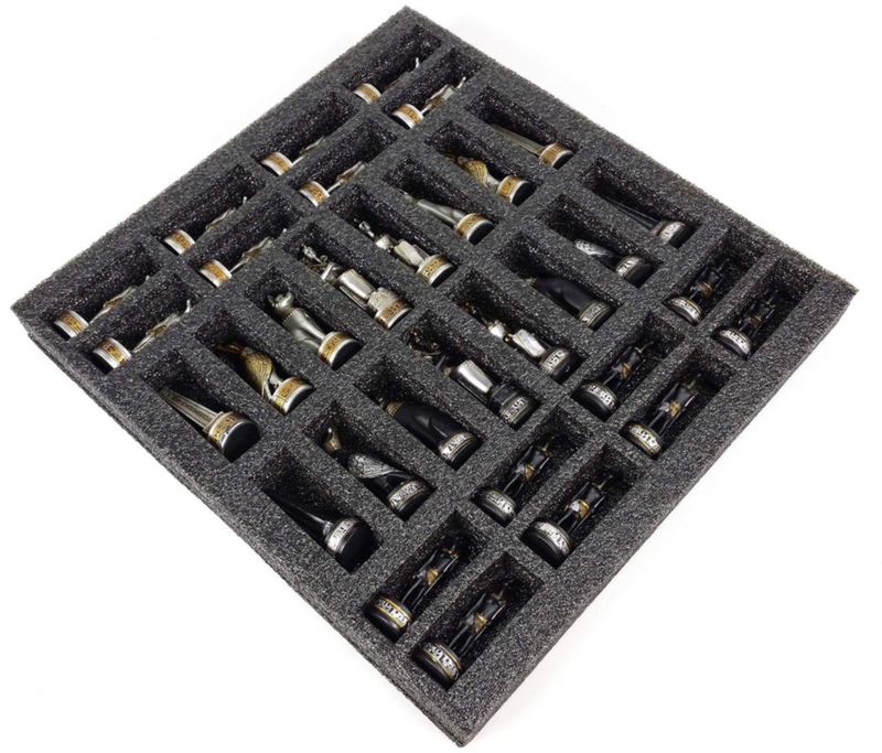 Juego de Ajedrez HPL 41 cm Anubis Negro Plata y Oro