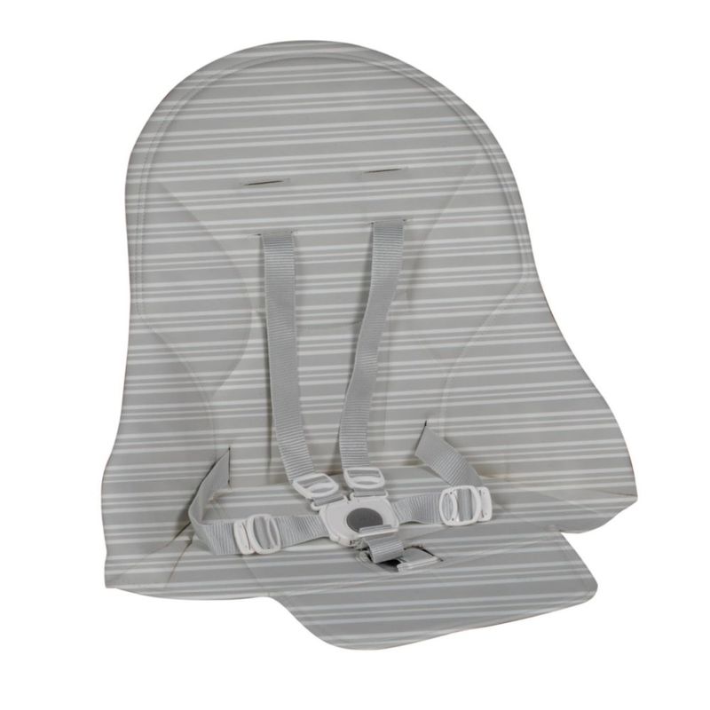 Tapizado gris lineal para trona Peg Perego