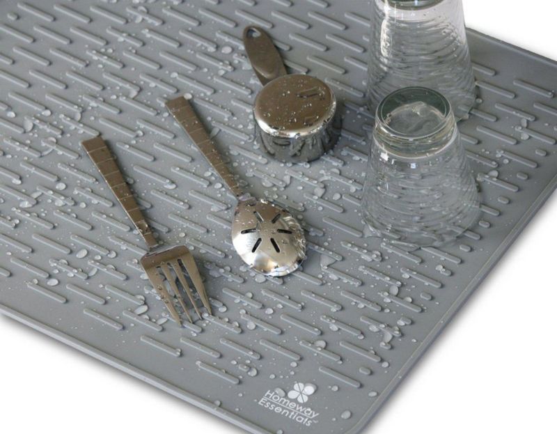 Tapete para secar platos Homeway Essentials 53x46 cm gris XL
