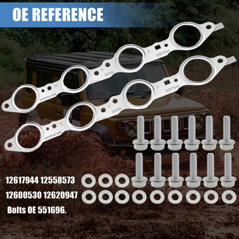 Juntas Sorello 2 pzas + pernos 12617944 para colector de escape