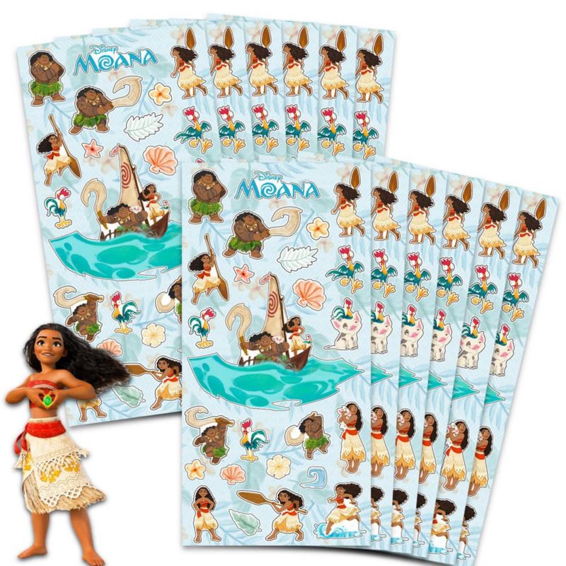 Pegatinas Disney Moana – Paquete de 12 para Regalos de Fiesta