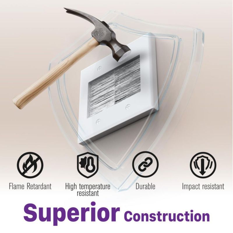 Placa de pared de cepillo Fosmon de 2 módulos blanco 83 × 56 mm
