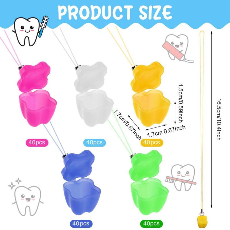 Collar de Dientes Haomian 200 Piezas 31 cm Multicolor