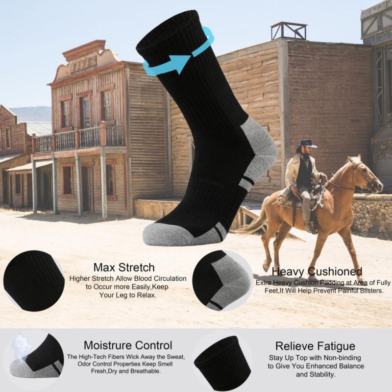 Calcetines Ortis Crew Negro Talla L (3 pares) Deportivos con Amortiguación