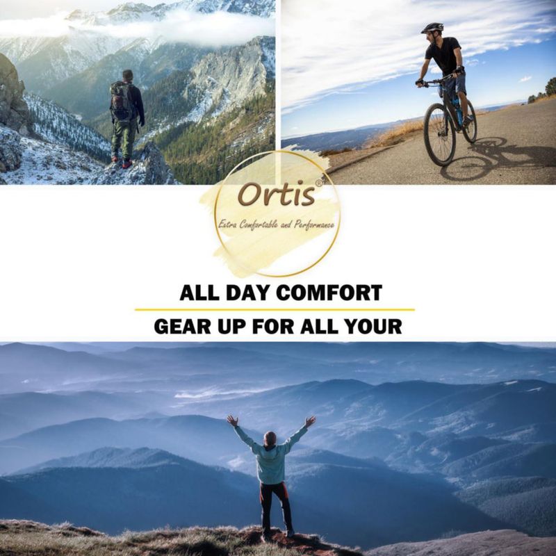 Calcetines Ortis Crew Negro Talla L (3 pares) Deportivos con Amortiguación