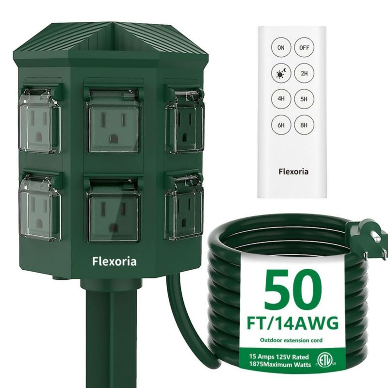 Regleta Flexoria 15 m 6 Enchufes Impermeable
