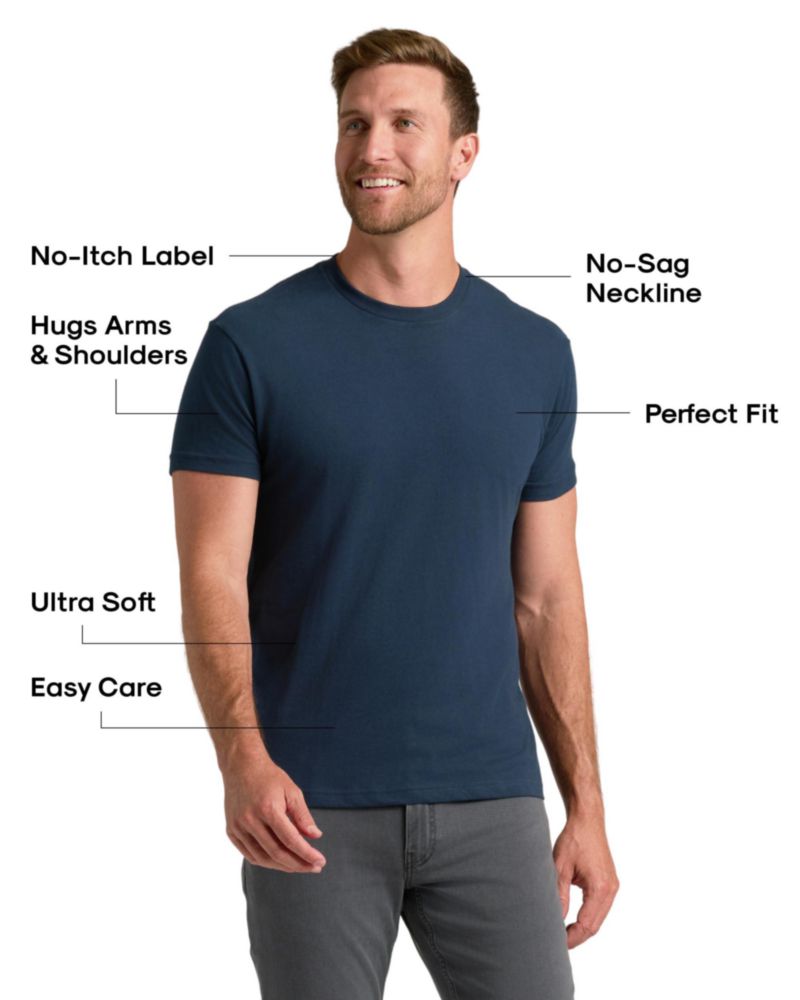 Camiseta True Classic 2XL Pack de 3 unidades manga corta cuello redondo
