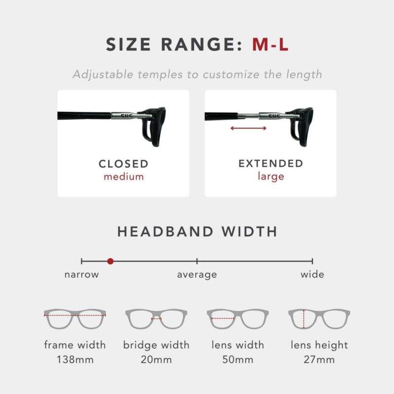 Gafas de lectura Clic Original Long (M-L) con banda rígida