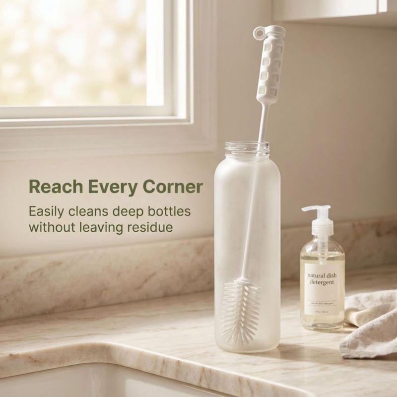 Cepillo para Botellas Purifyou 41 cm Set de Silicona con Cepillo Detallado