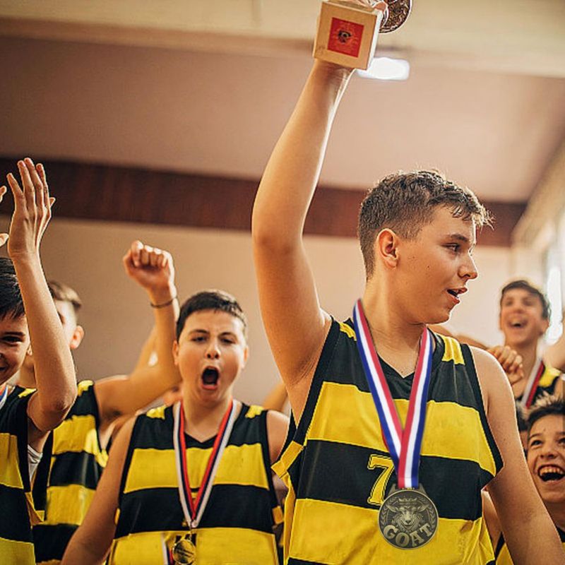 Medalla de Cabra YUJUE 76 cm Cadena de Premio al Campeón