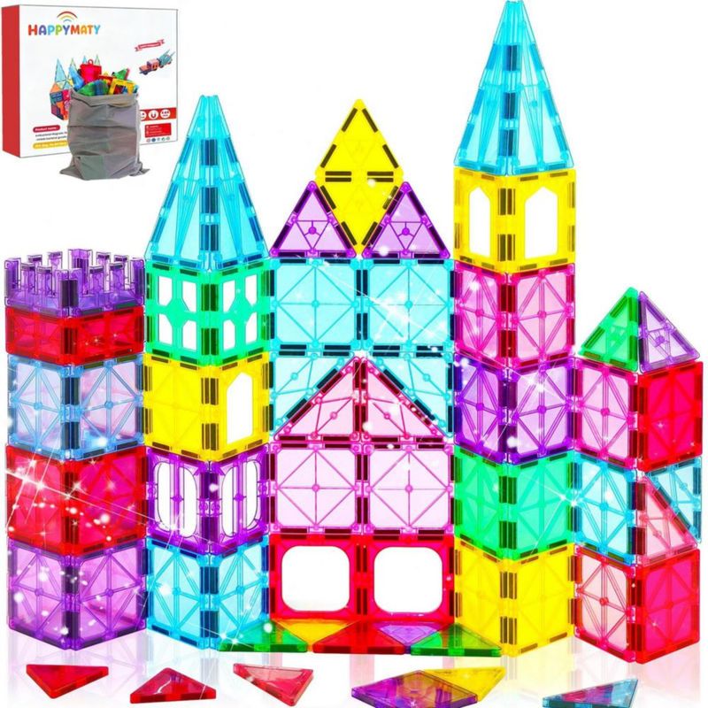 Bloques de Construcción HAPPYMATY 58 piezas – Set 3D STEM