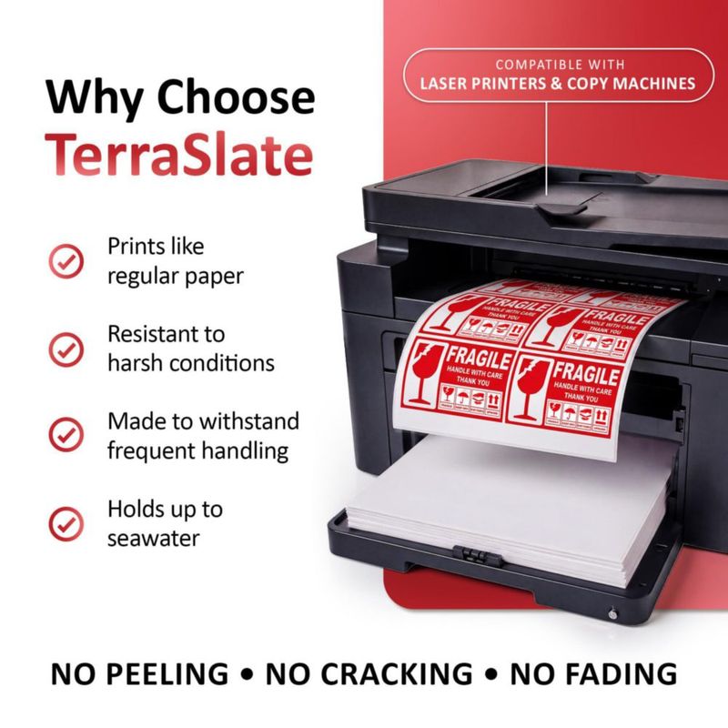 Papel adhesivo impermeable TerraSlate 21 × 297 cm 500 hojas