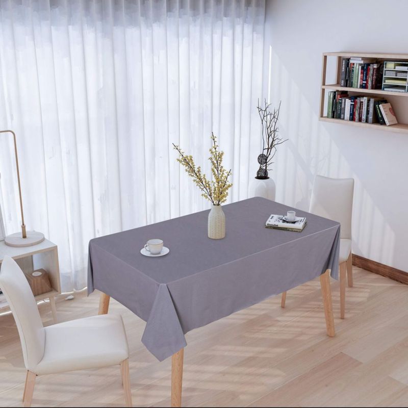 Mantel de vinilo impermeable gris 137 × 198 cm Sancua