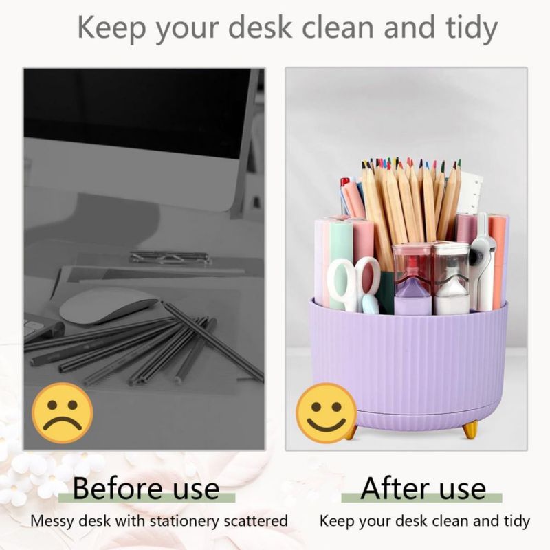 Organizador de escritorio suniya 16 piezas – Set de suministros de oficina morado