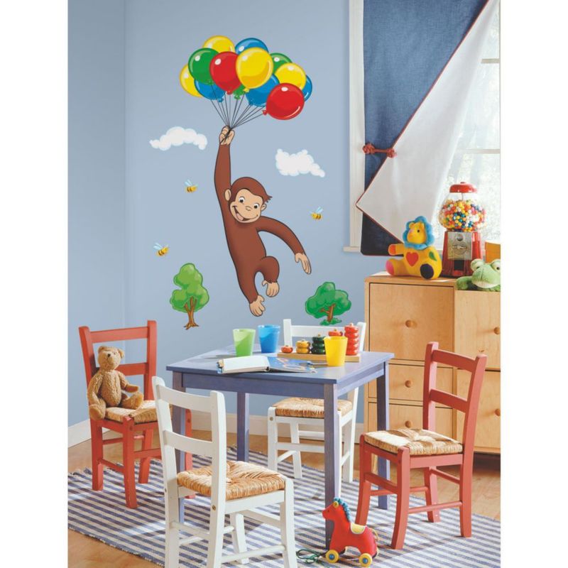 Calcomanía de pared RoomMates 48 cm x 104 cm Curious George