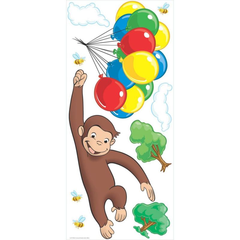 Calcomanía de pared RoomMates 48 cm x 104 cm Curious George