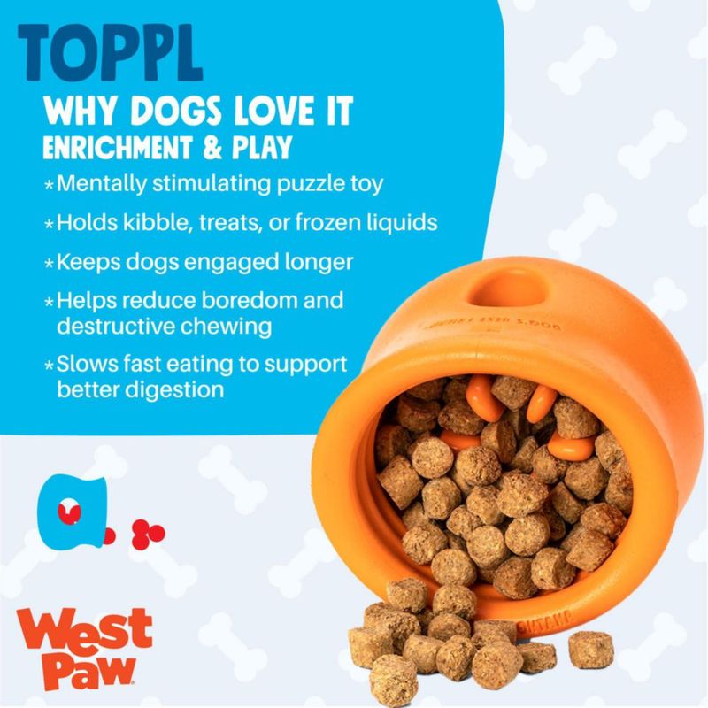 Juguete para perro WEST PAW Zogoflex Toppl grande amarillo
