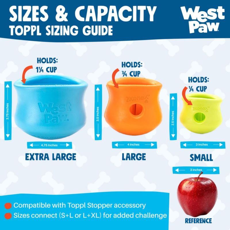 Juguete para perro WEST PAW Zogoflex Toppl grande amarillo