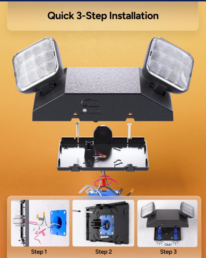 Luz de Emergencia Sunco Lighting - Pack de 6 unidades con respaldo de 90 min