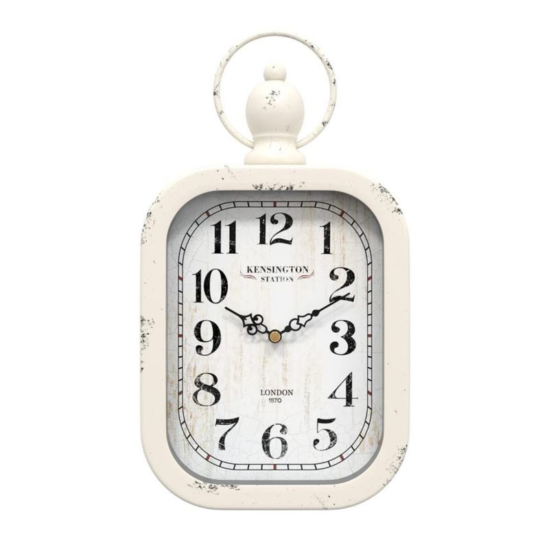 Reloj de pared Menterry 28x15 cm blanco retro vintage