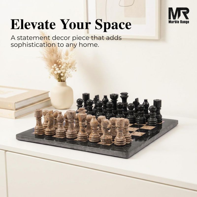 Set de ajedrez MARBLE RANGE de mármol 30 cm 32 piezas