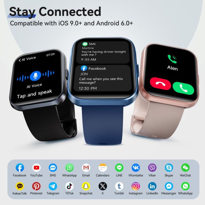 Reloj Inteligente Hingso 1.85" Llamadas por Bluetooth