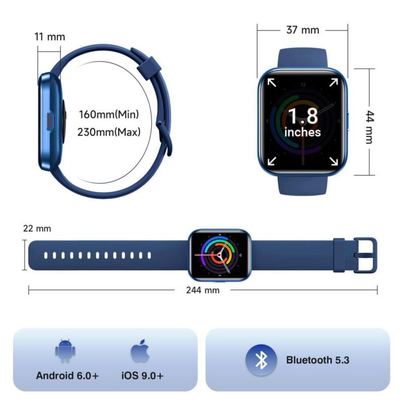 Reloj Inteligente Hingso 1.85" Llamadas por Bluetooth