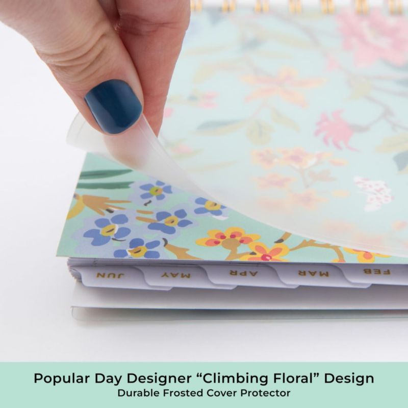 Planificador académico Blue Sky 15 cm x 22 cm Floral Menta 2026‑2027