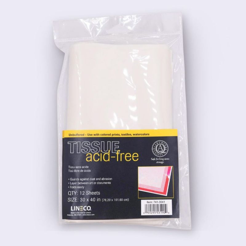 Papel de seda Lineco 76x102 cm paquete de 12 hojas sin tamponar