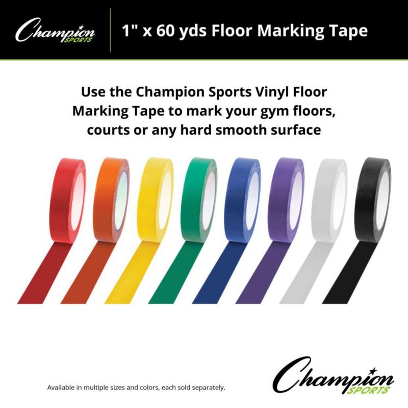 Cinta de vinilo Champion Sports 25 cm x 55 m roja