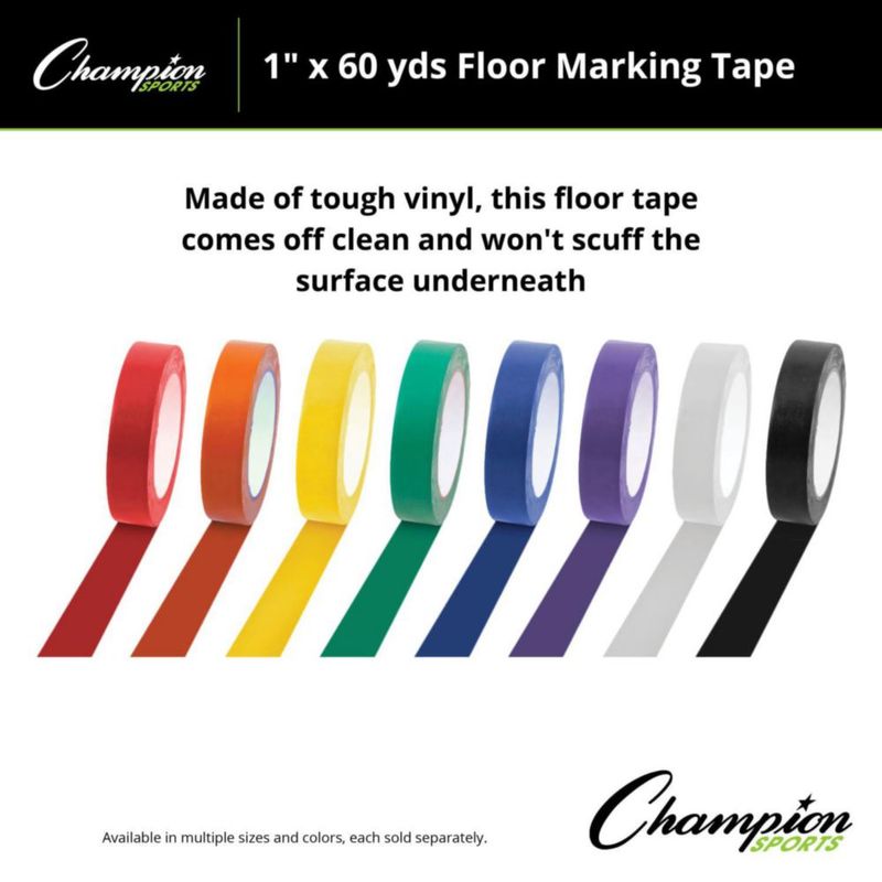 Cinta de vinilo Champion Sports 25 cm x 55 m roja