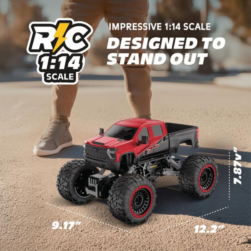 Camión RC Motor Dayz 1:14 Silverado 2.4GHz Rojo