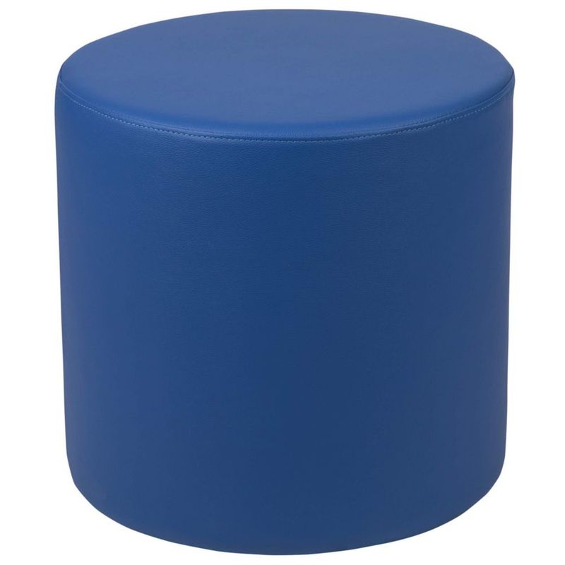 Puf circular azul flexible de 46 cm EMMA + OLIVER
