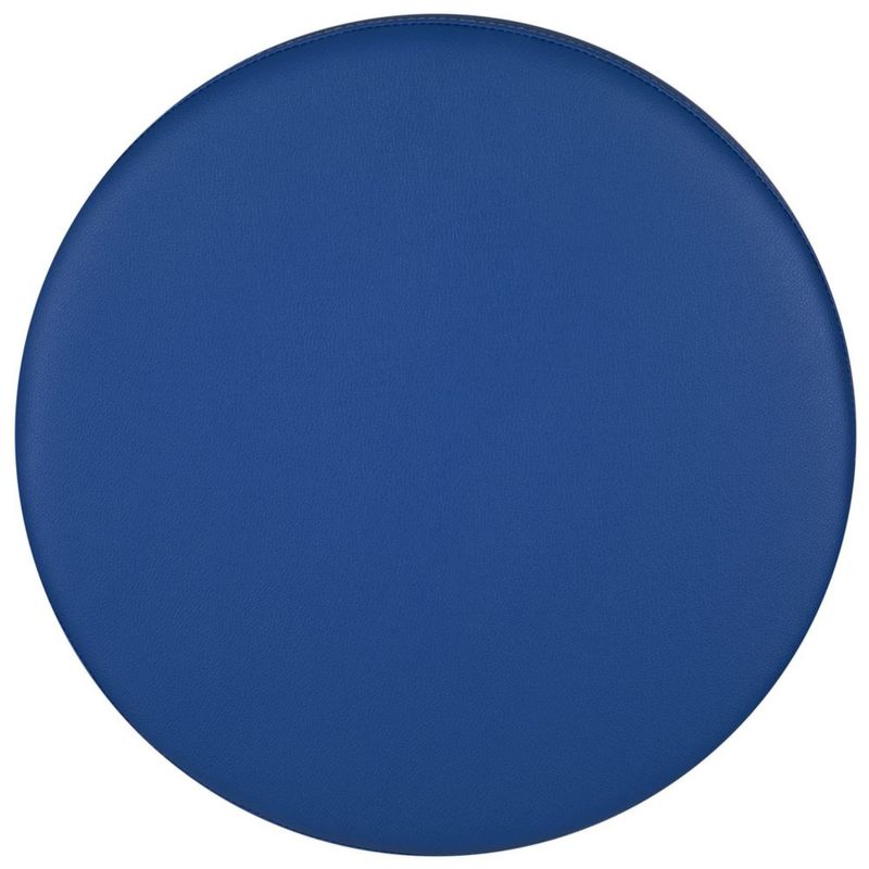 Puf circular azul flexible de 46 cm EMMA + OLIVER