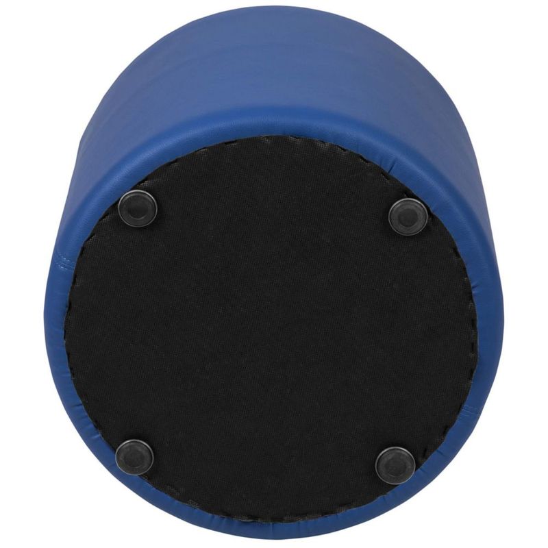 Puf circular azul flexible de 46 cm EMMA + OLIVER