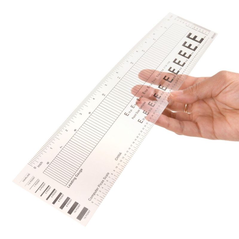 Regla Westcott 30 cm de Punto y Pica para Computadora