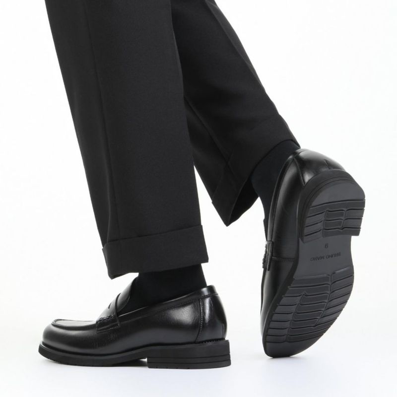 Mocasines formales sin cordones Bruno Marc negro