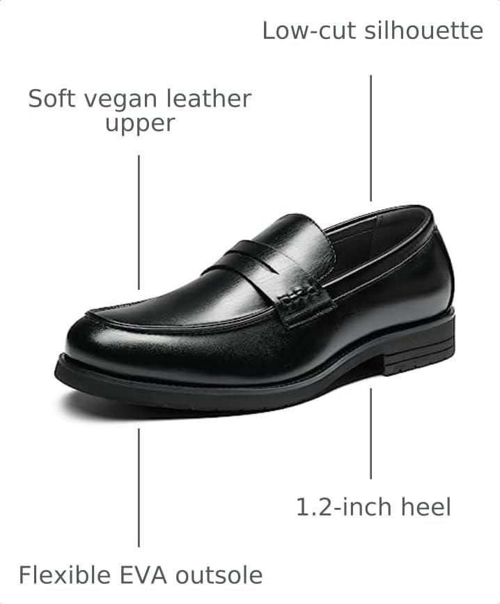 Mocasines formales sin cordones Bruno Marc negro