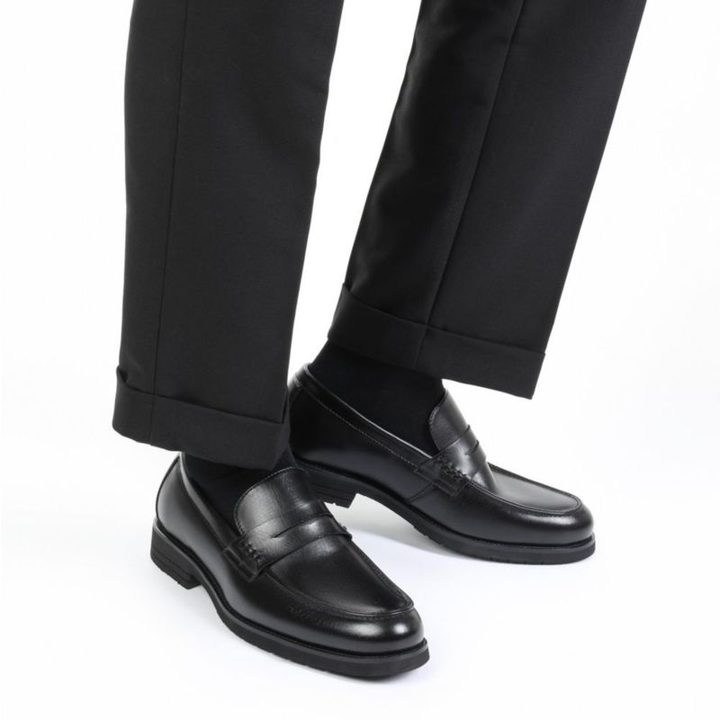 Mocasines formales sin cordones Bruno Marc negro