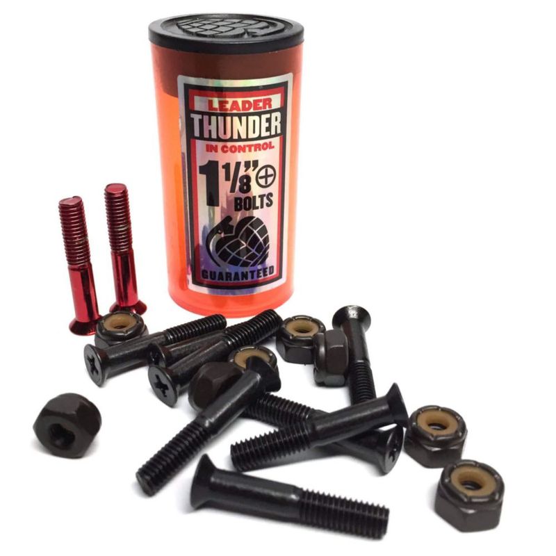 Tornillos Thunder para patineta 1 1/8" rojo - juego de 8
