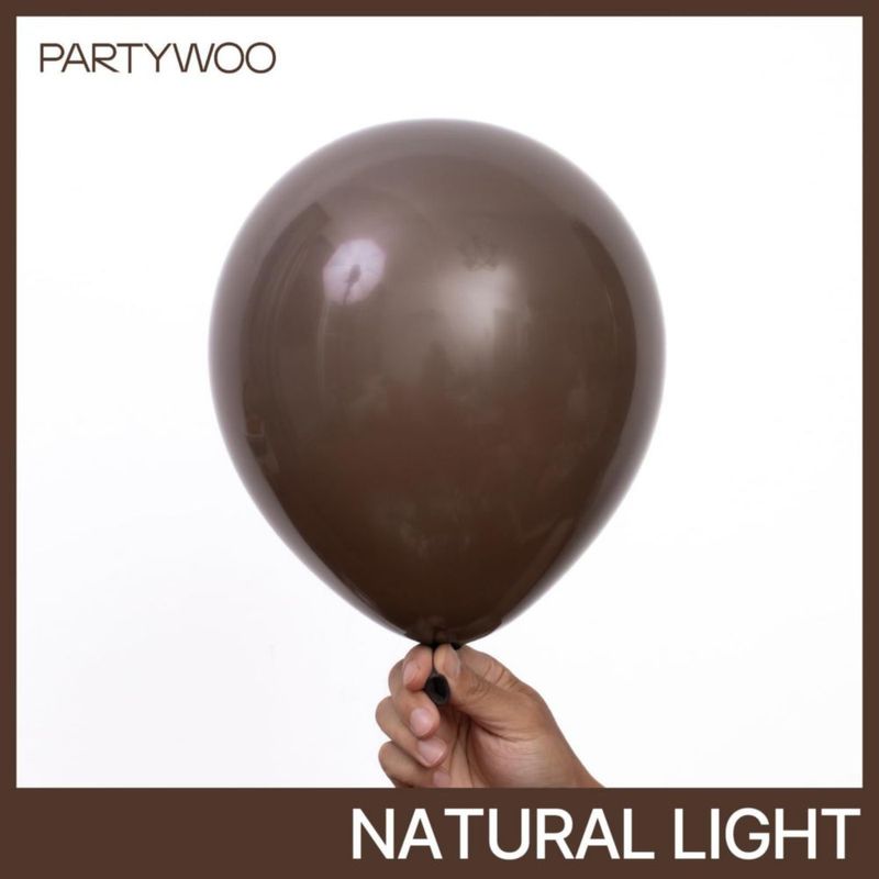 Globos PartyWoo 100 piezas Marrón oscuro varios tamaños