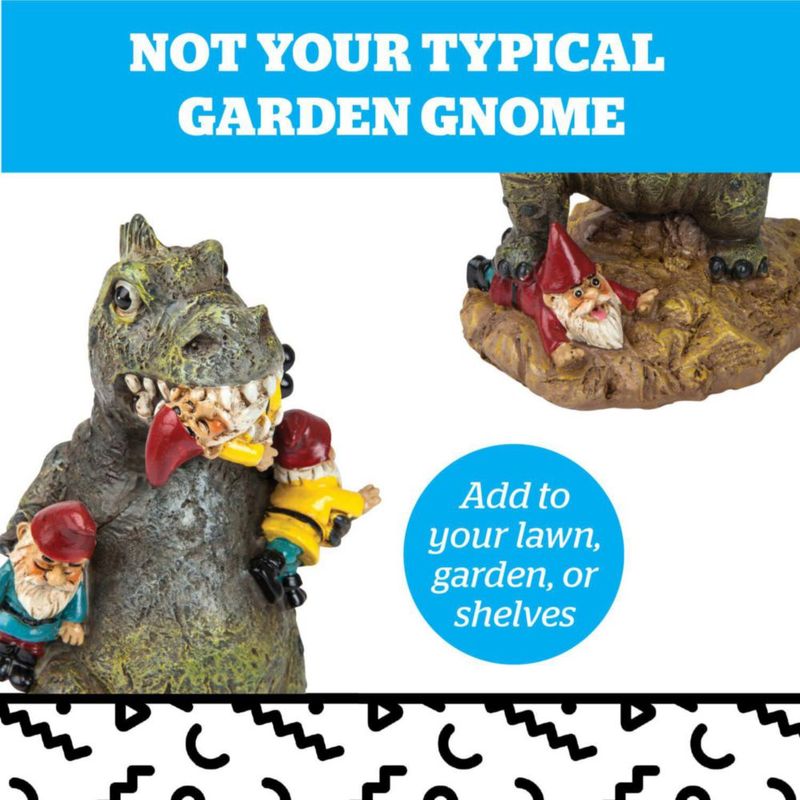 Estatua de Godzilla con Gnomo de Jardín – BigMouth Inc 23 cm