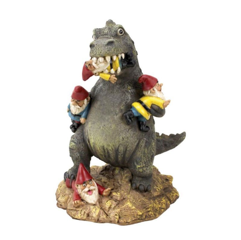Estatua de Godzilla con Gnomo de Jardín – BigMouth Inc 23 cm