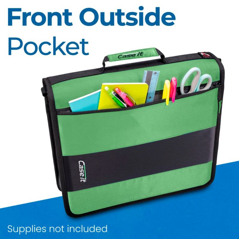 Carpeta de anillas Case it de 350 hojas anillo O de 2" verde Canopy