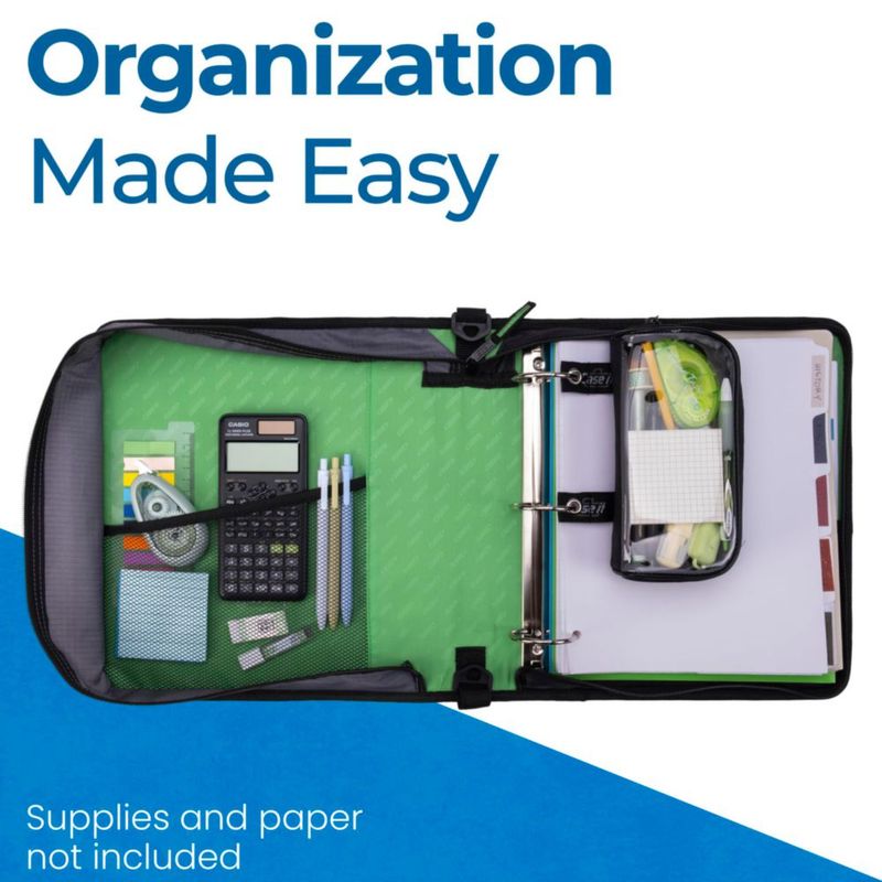 Carpeta de anillas Case it de 350 hojas anillo O de 2" verde Canopy