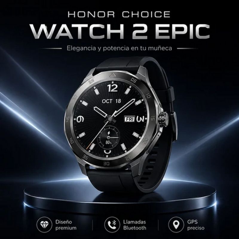 AUDIFONOS G-TIDE L22 (NEGRO) + SMARWATCH HONOR CHOICE 2 EPIC AMOLED + BOCINA G-TIDE SV30