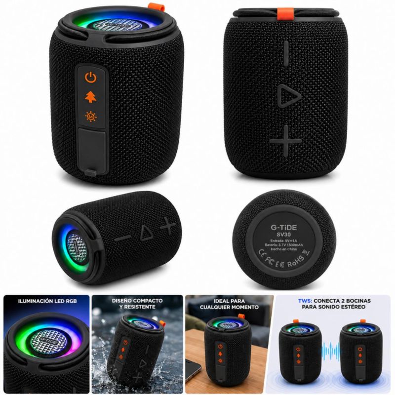 AUDIFONOS G-TIDE L22 (NEGRO) + SMARWATCH HONOR CHOICE 2 EPIC AMOLED + BOCINA G-TIDE SV30