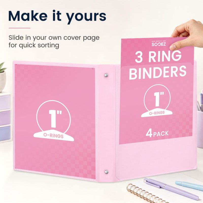 Carpeta de 3 anillas Sooez 1 pulgada paquete de 12 color blanco